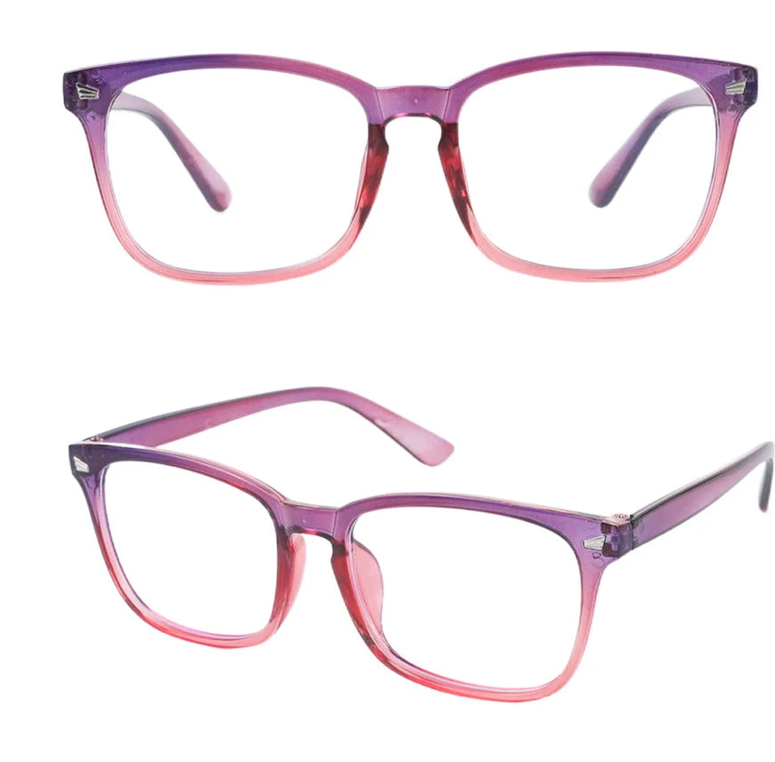 TrendixVault™ Square Blue Light Blocking Glasses for Gaming & Computer Use – Anti-Glare Eyeglass Frames Antifatigue