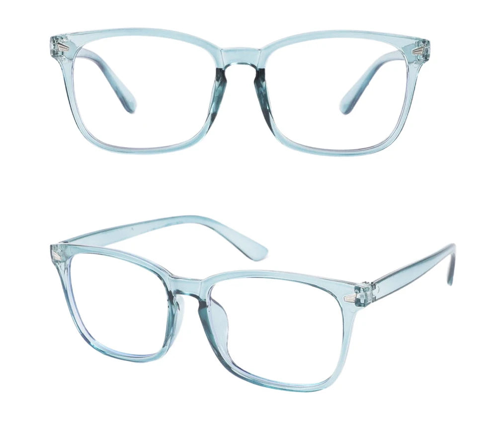 TrendixVault™ Square Blue Light Blocking Glasses for Gaming & Computer Use – Anti-Glare Eyeglass Frames Antifatigue