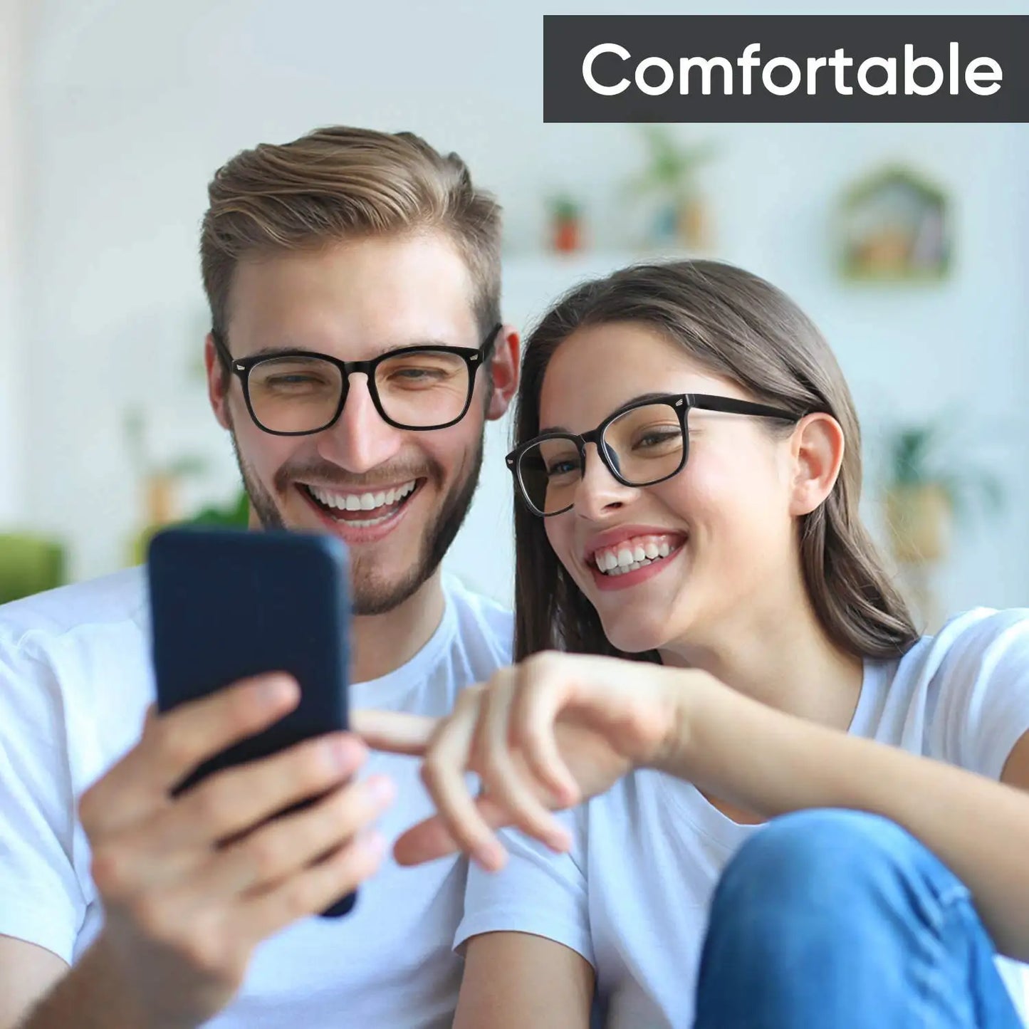 TrendixVault™ Square Blue Light Blocking Glasses for Gaming & Computer Use – Anti-Glare Eyeglass Frames Antifatigue