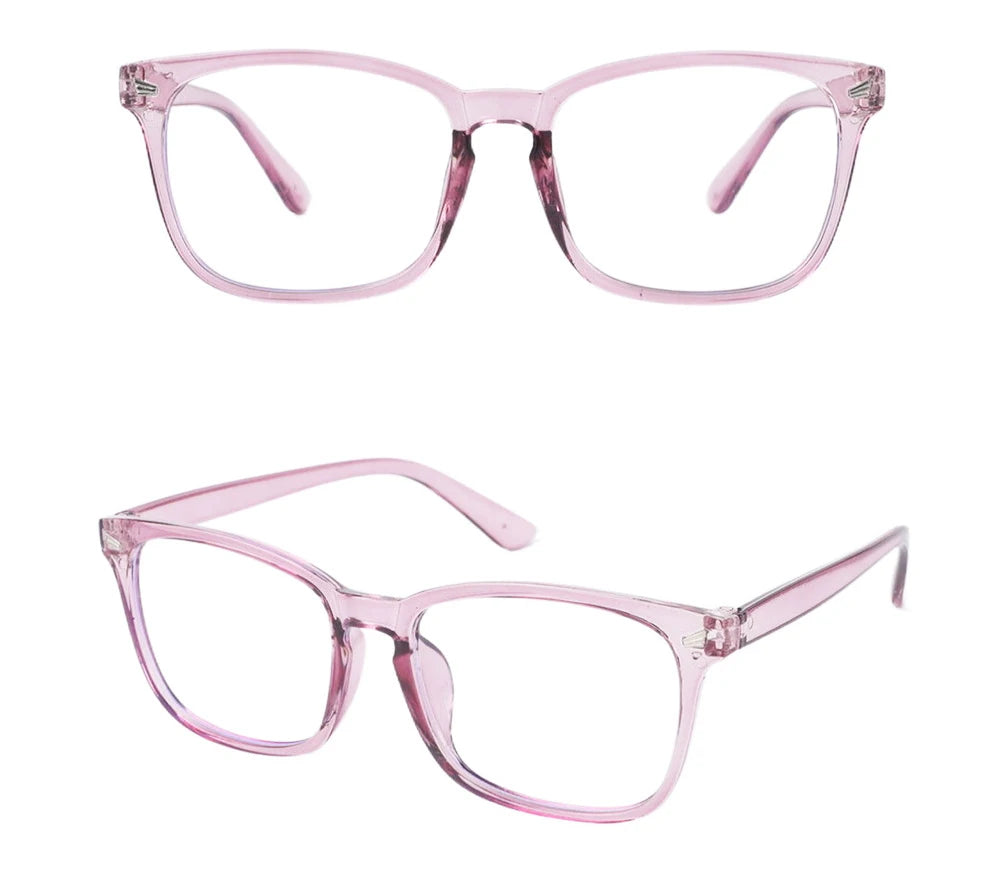 TrendixVault™ Square Blue Light Blocking Glasses for Gaming & Computer Use – Anti-Glare Eyeglass Frames Antifatigue